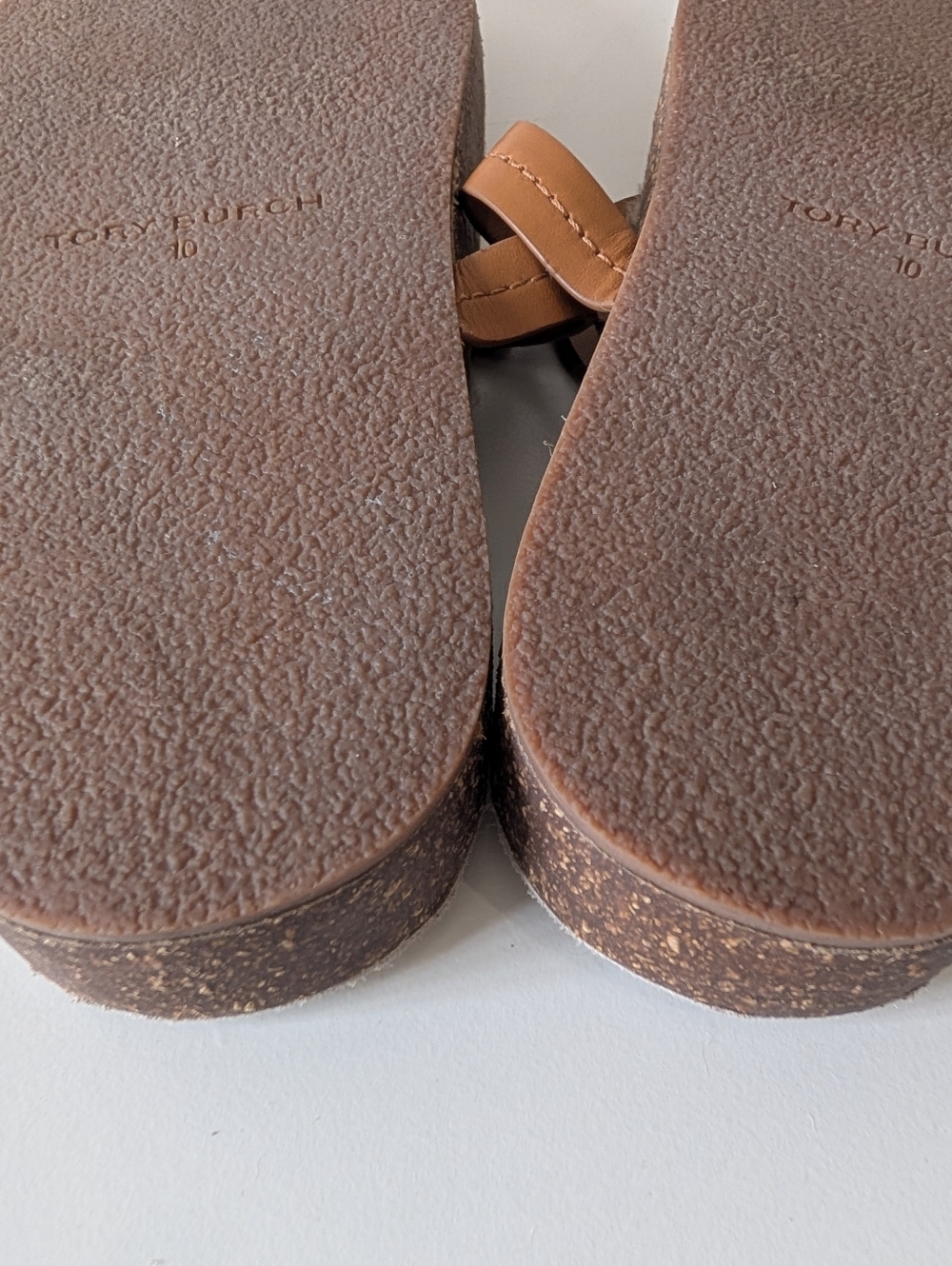 Tory Burch Miller Cloud Shearling Sandals Caramel Corn/ Buttermilk (10) - Picture 6 of 6